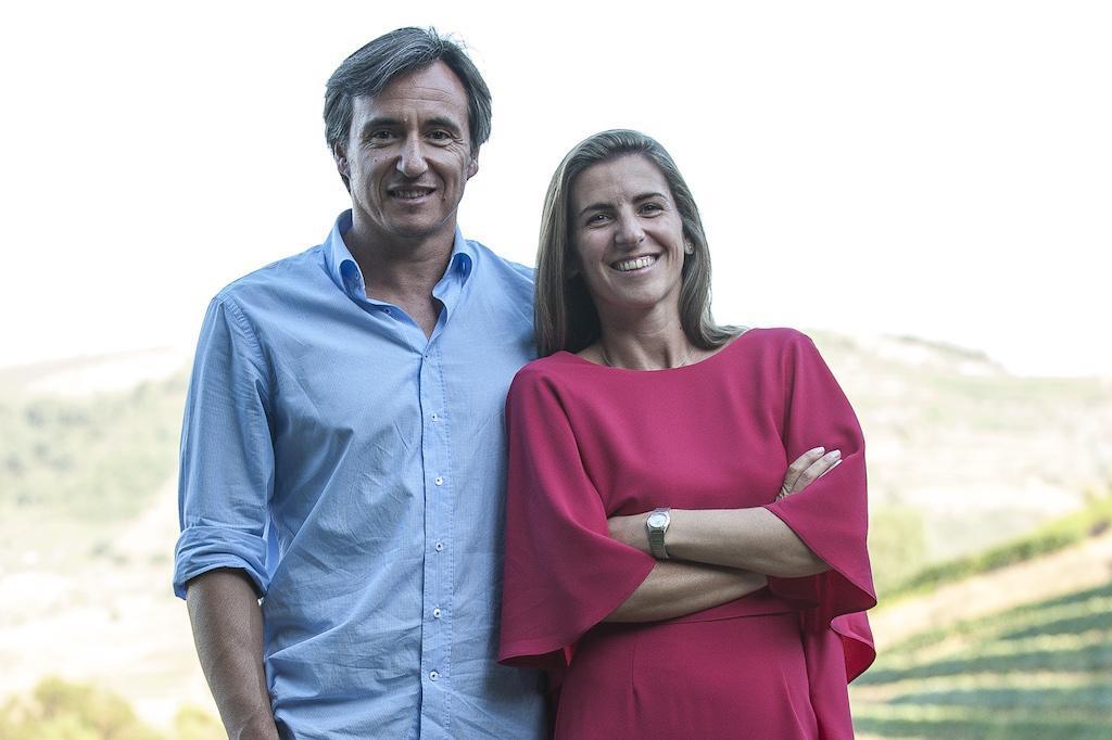 Olga Martins e o marido, o enólogo Jorge Moreira.