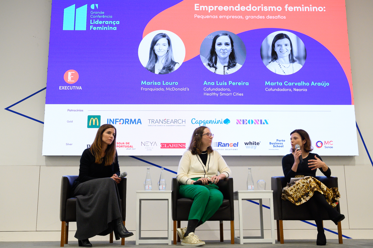 O que é preciso para ser uma boa empreendedora e quais os desafios que se enfrentam no caminho foi o tema para Marisa Louro, Ana Luís Pereira e Marta Carvalho Araújo.