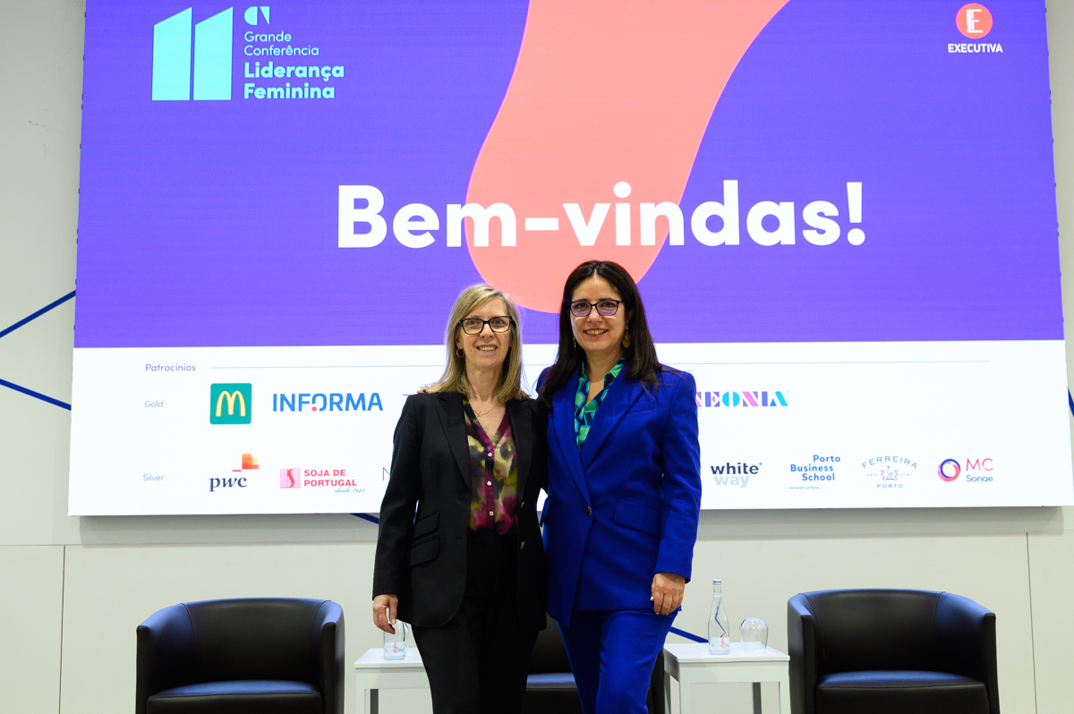Maria Serina e Isabel Canha, fundadoras da Executiva, antes de as participantes começarem a chegar.