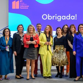 Os oradores da 11.ª Grande Conferência Liderança Feminina (Porto).